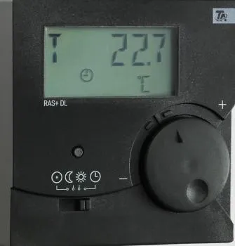 RAS+DL-BK Raumsensor mit Fernanzeige in schwarz